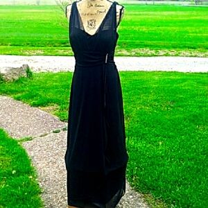 Elegant Black Linda Bernell Evening Dress.